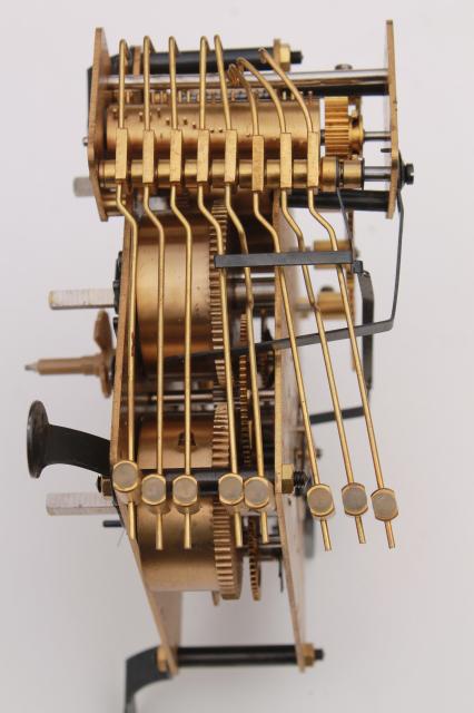 Vintage Howard Miller mechanical  clock movement for repair / parts West Germany