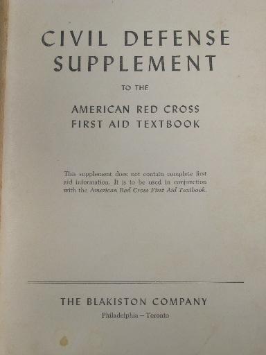 WWII vintage American Red Cross First Aid books atomic bomb effects