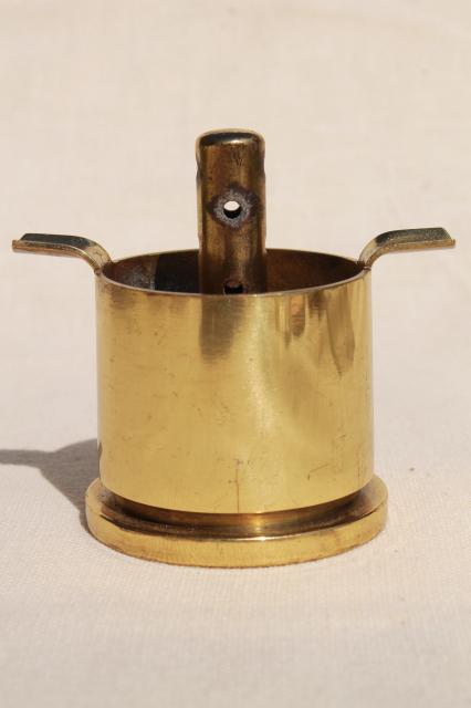 WWII vintage brass shell casing trench art ashtray 1940s