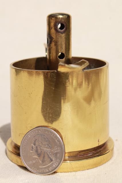 WWII vintage brass shell casing trench art ashtray 1940s