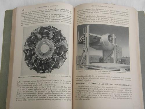WWII vintage pilots' airplane powerplant engine manual w/photos