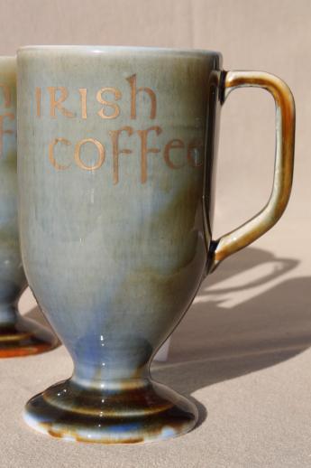 Vintage Blue Green Wade Irish Coffee Mugs Made in Ireland Sold Individually  