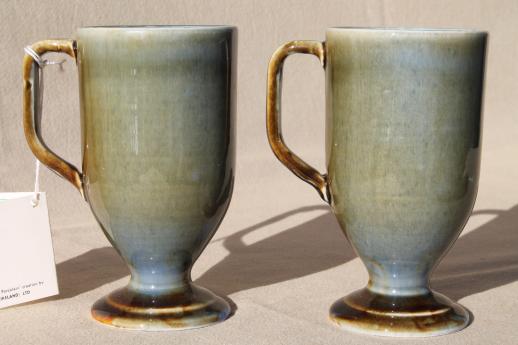 Wade Irish Coffee cups set, tall mugs made in Ireland pottery, mint w/ tag