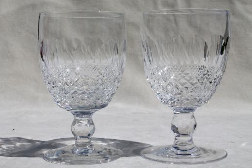 Waterford crystal stemware Colleen low stems wine glasses or water goblets
