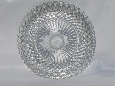 Waterford pattern, vintage Anchor Hocking glass round platter or ...