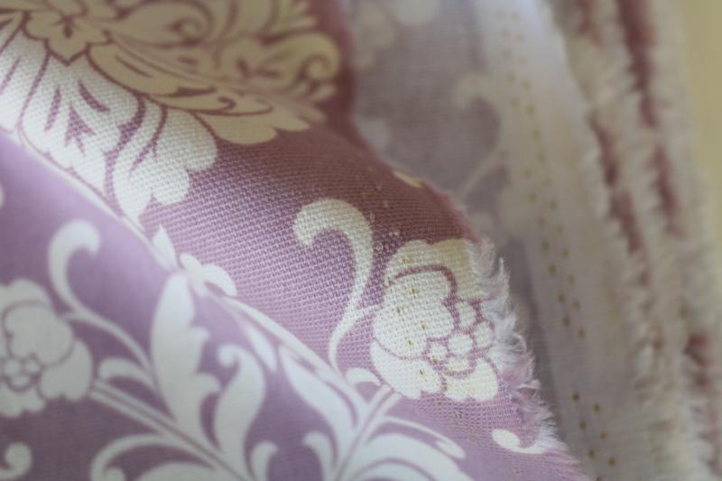 Waverly Inspirations lavender & cream brocade print cotton decorator fabric