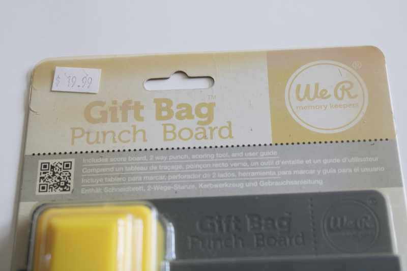 We R gift bag punch board sealed in package never used