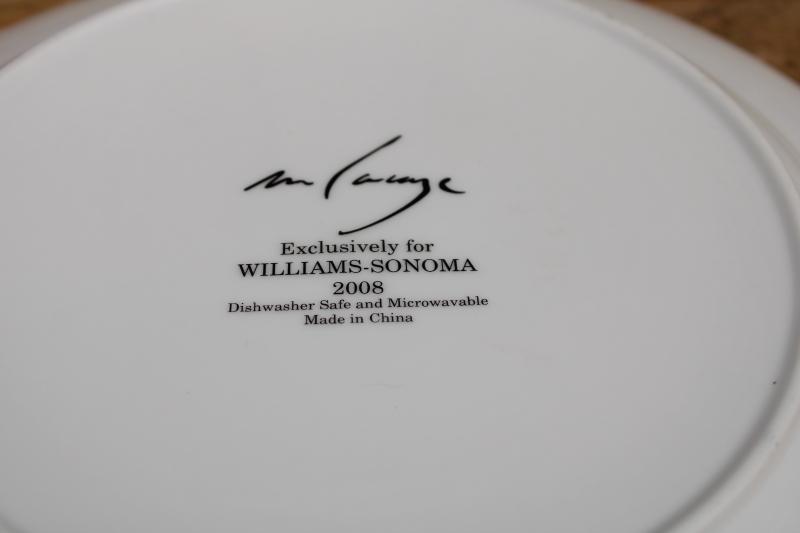 Williams Sonoma La Mer fish pattern china dinner plate vintage 2008-10