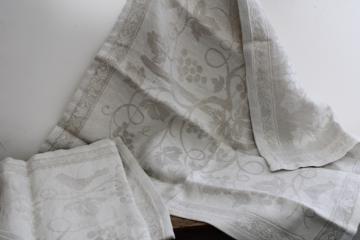 Williams Sonoma linen / cotton jacquard napkins, natural flax color