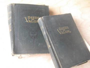 antique 1901 illustrated Deeds of Valor, Civil/Indian war stories