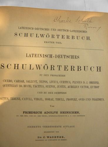 antique 1903 German - Latin / Latin - German dictionary