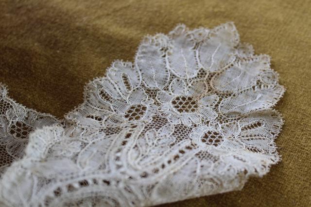 antique 19th century lace lappet collar or cap, mid 1800s civil war ...