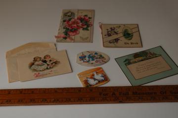 antique Easter postcards, 3D greeting cards, lot early 1900s vintage paper ephemera