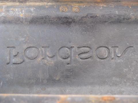 antique Fordson tractor or early auto toolbox, vintage Ford tool box