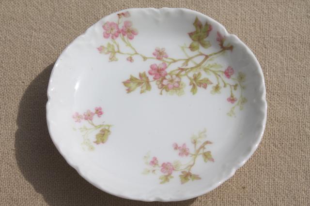 antique Haviland Limoges china butter pats & crescent shape side plates plates for 12