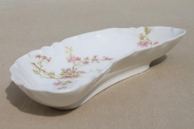 antique Haviland Limoges china butter pats & crescent shape side plates plates for 12
