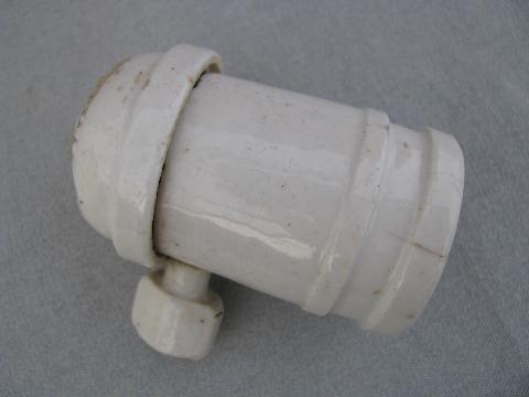 antique Hubbell era porcelain architectural lamp / light socket