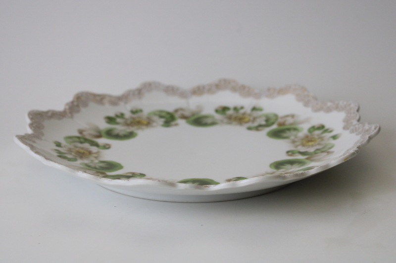 antique Rosenthal Malmaison china plate, art nouveau Water Lily early 1900s vintage