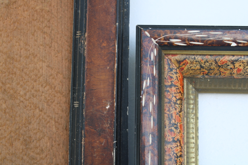 antique Victorian picture or mirror frames, shabby ornate moody dark gothic decor 1800s vintage