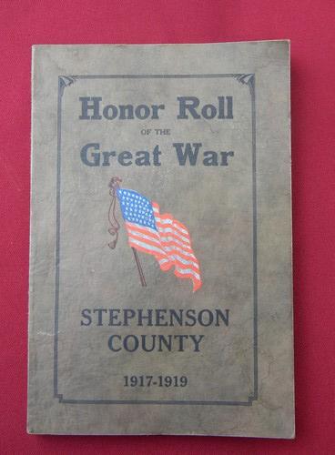 antique WWI service records Stephenson Co Illinois genealogy/art binding