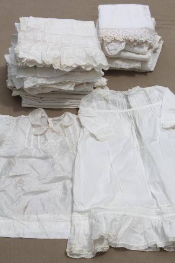 antique all white infant & baby dresses, long gowns, slips, silk ...