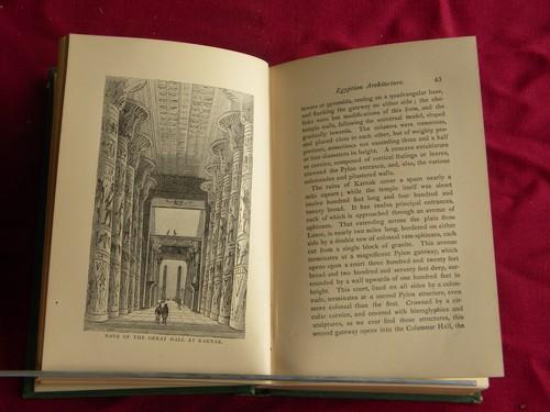 antique architectural textbook w/art binding and engravings/illustrations