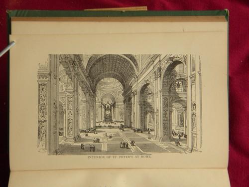 antique architectural textbook w/art binding and engravings/illustrations