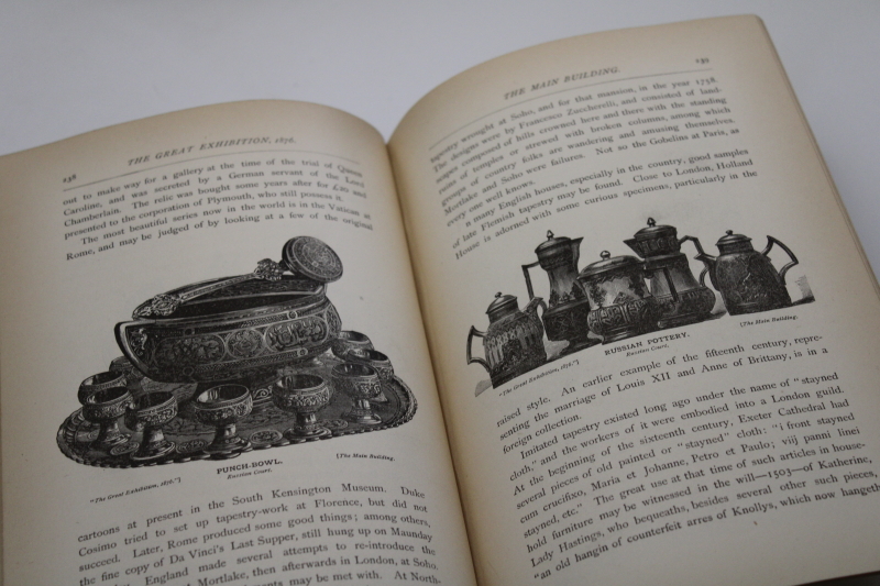 antique book 1876 Centennial Exhibition worlds fair in Philadelphia, arts  technology engravings
