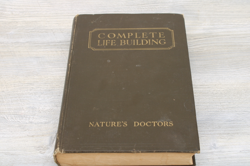 antique book Complete Life Building guide quack medicine nutrition from Ralston Purina founder