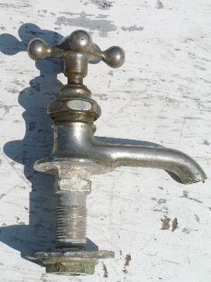antique brass and porcelain faucet taps