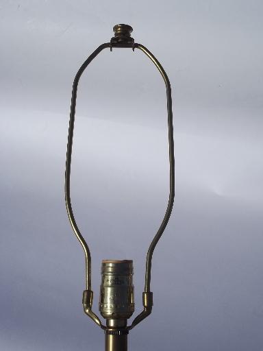 antique brass vintage Stiffel label table lamp, working 3-way switch