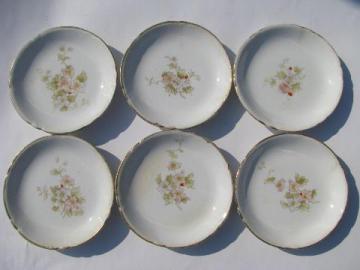 antique china butter pat plates, vintage transferware