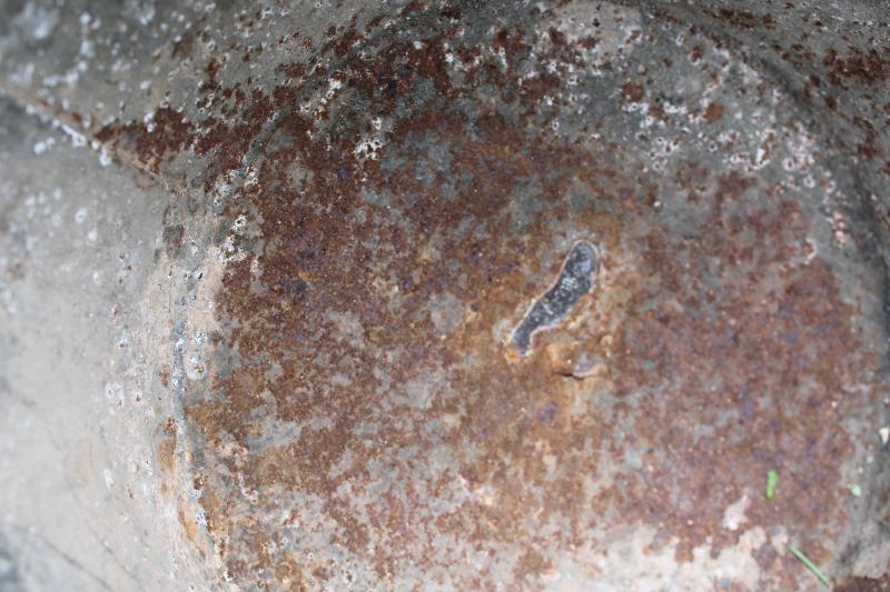 antique coal bucket scuttle w/ worn original paint, vintage primitive for fireplace or stove