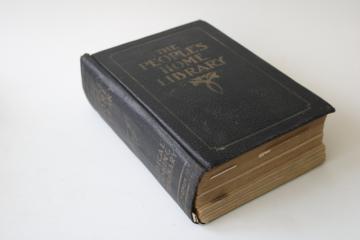 antique early 1900s book Peoples Home Library Medical, Cooking, Veterinary guide