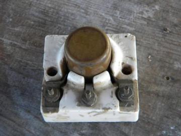 antique early electric lightning arrester Cook Electric Co, Chicago