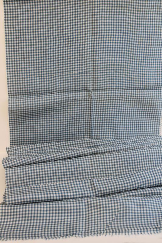 antique fabric, 1920s or 30s vintage cotton lawn woven gingham checks ...
