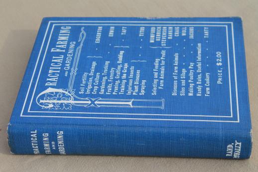 antique farm text book, Practical Farming and Gardening illustrated, dated 1902
