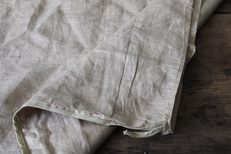 antique fine flax linen fabric, salvaged deconstructed ladies skirt early 1900s