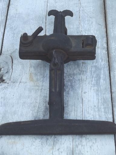 antique hand saw vise, swivel clamp for sharpening and setting saws