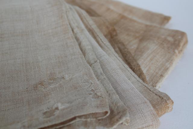 Homespun linen vintage Rough homespun fabric Antique homespun cloth Hand loomed cloth Antique grain Sack linen Organic cloth Made in Ukraine