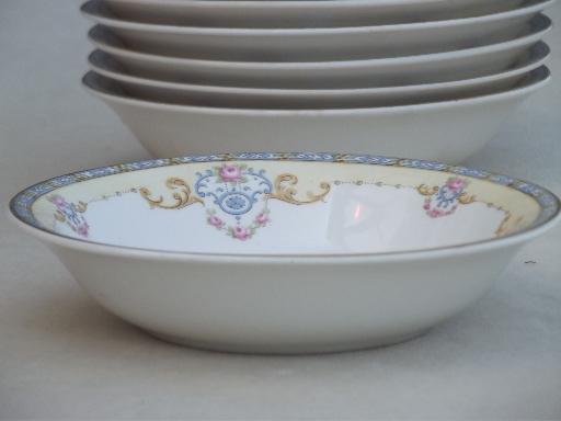 antique hand-painted china dishes set for 8, Taylor, Smith & Taylor Iona