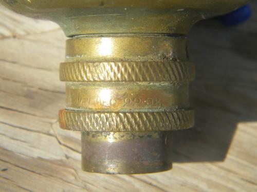 antique heavy brass doorknob w/threaded base, early industrial vintage