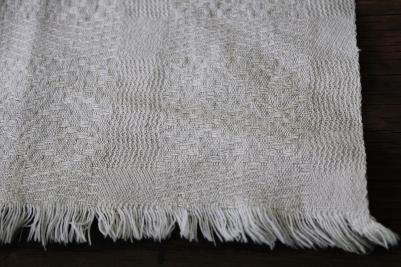 antique homespun hand woven hemp or linen, 1880s vintage fabric panel French country style