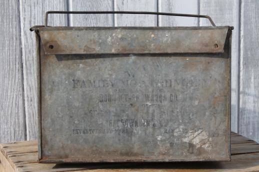 antique industrial galvanized zinc bucket for shabby vintage garden flower box