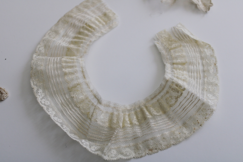 antique lace collars, 1900 through 1920s vintage dress trims collar edgings lot