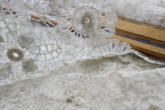 antique lace lot Victorian Edwardian vintage French lace dress trims ...