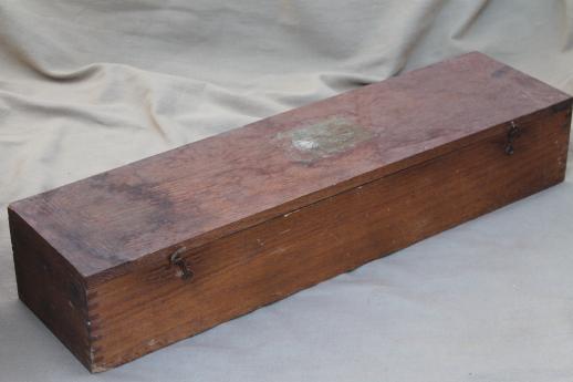 antique oak tool box for gauges, machinist's tools or letterpress printer's case