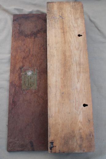 antique oak tool box for gauges, machinist's tools or letterpress printer's case