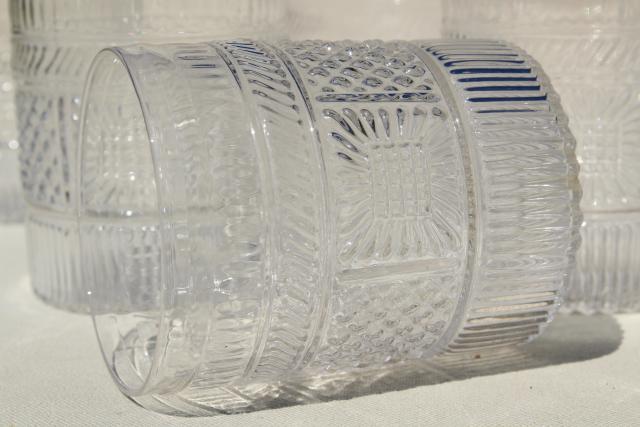 antique reproduction Sandwich glass tumblers, clear pressed pattern glasses Metropolitan Museum of Art