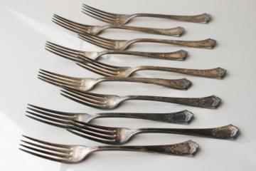 Vintage silver plate seashell pattern fork